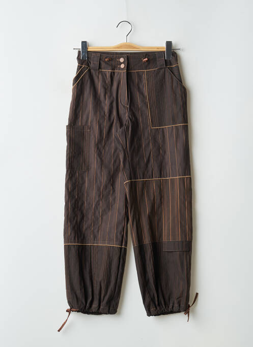 Pantalon trei sferturi maro UN POINT C EST TOUT femeie