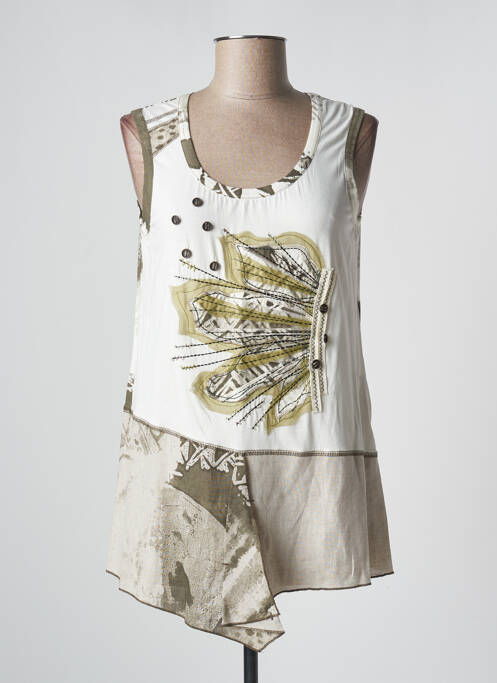 Top alb PAUSE CAFE femeie