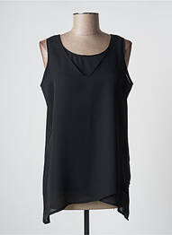 Top țesătură crep fără mâneci negru INTUITION femeie