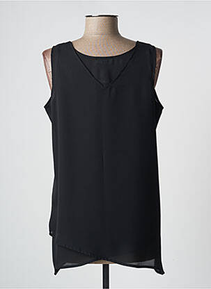 Top țesătură crep fără mâneci negru INTUITION femeie