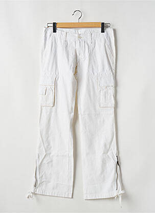 Pantalon cargo croială dreaptă talie joasă alb TEDDY SMITH femeie