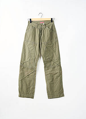Pantalon drept țesătură poplin mărime normală verde TEDDY SMITH bărbat