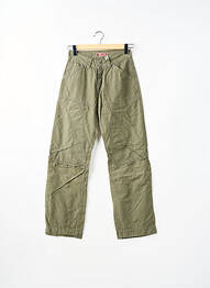 Pantalon drept țesătură poplin mărime normală verde TEDDY SMITH bărbat