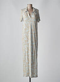 Rochie lungă mâneci scurte mâneci scurte albastru CREAM femeie