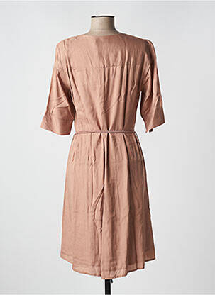 Rochie scurtă mâneci scurte mâneci scurte bej CREAM femeie