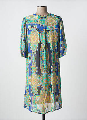 Rochie midi mâneci 3/4 mâneci 3/4 verde CREAM femeie