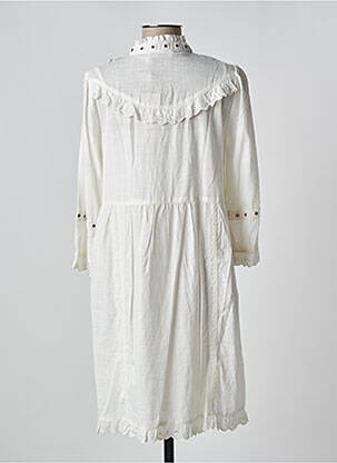 Rochie midi mâneci 3/4 mâneci 3/4 bej CREAM femeie