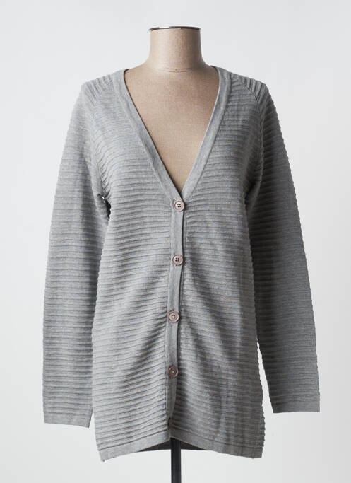 Vestă cu mâneci lungi gri ICHI femeie