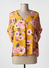 Bluză imprimeu floral mâneci scurte galben VERO MODA femme