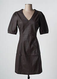 Rochie scurtă mâneci scurte mâneci scurte maro CREAM femeie