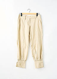 Pantalon drept închidere cu fermoar sub clapetă cu nasturi mărime normală bej BE YOU K femme