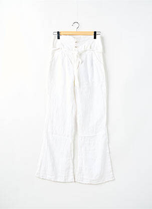 Pantalon larg alb CIMARRON femeie