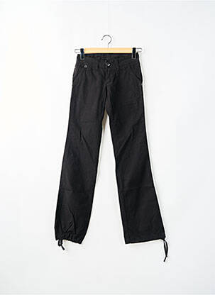 Pantalon drept închidere cu fermoar sub clapetă cu nasturi mărime normală negru NAVY LOÏS femeie