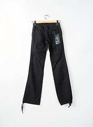 Pantalon drept închidere cu fermoar sub clapetă cu nasturi mărime normală negru NAVY LOÏS femeie