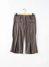 Pantalon trei sferturi croială dreaptă maro PAKO LITTO femme