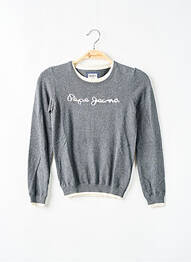 Pulover strânsă pe partea de jos mâneci lungi gri PEPE JEANS fată
