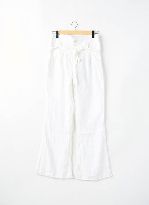 Pantalon larg alb CIMARRON femeie