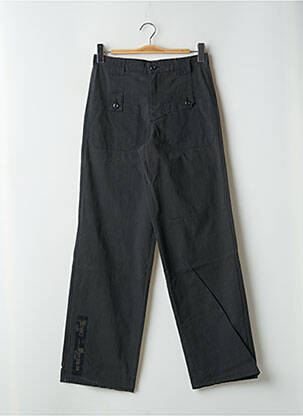 Pantalon drept țesătură poplin mărime normală negru RWD femeie