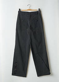 Pantalon drept țesătură poplin mărime normală negru RWD femeie