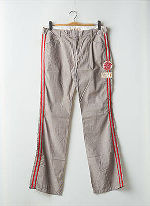 Pantalon drept țesătură poplin talie joasă gri SCHOOL RAG femeie