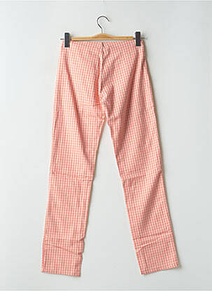 Pantalon slim țesătură poplin mărime normală roz MANLY POP femeie