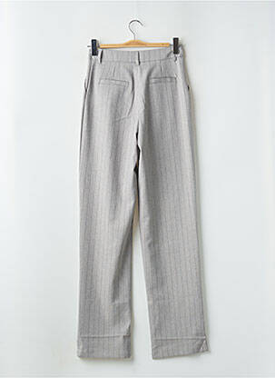 Pantalon drept elasticitate talie înaltă gri LOAVIES femeie