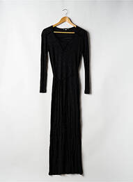 Rochie lungă mâneci lungi mâneci lungi negru COZETE femme