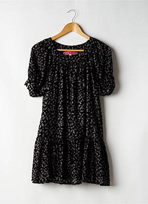 Rochie scurtă croială evazată mâneci scurte negru MANOUSH femeie