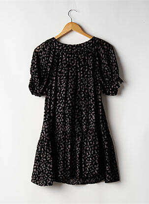 Rochie scurtă croială evazată mâneci scurte negru MANOUSH femeie
