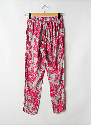 Pantalon drept țesătură poplin talie înaltă roz H&M femeie