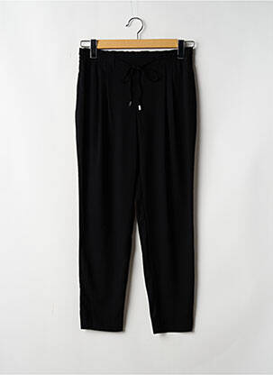 Pantalon drept talie elastică mărime normală negru ZARA femeie