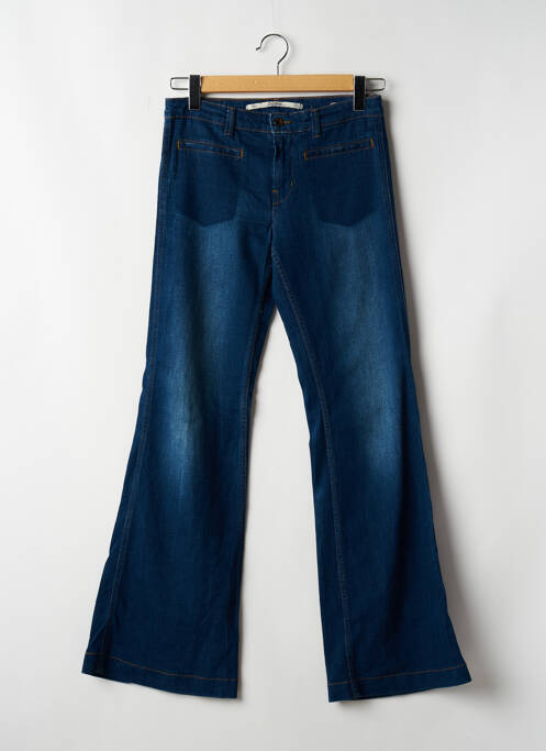 Blugi cu croială evazată albastru ZARA femeie