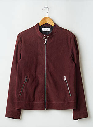 Geacă din piele roșu INSIMA bărbat