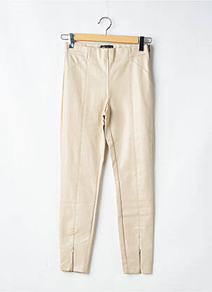 Pantalon slim bej ZARA femeie