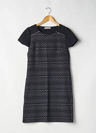 Rochie midi imprimeu fantezie mâneci scurte negru ARMAND THIERY femeie
