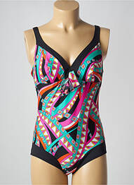 Costum de baie dintr-o singură piesă imprimeu fantezie top triunghiuri negru ANTIGEL femme