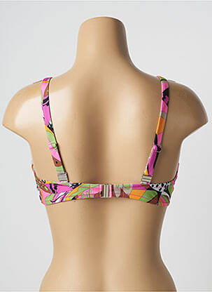 Sutien de costum de baie elasticitate sutien cupe întregi cu decolteu înalt roz ANTIGEL femeie