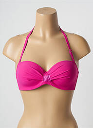 Sutien de costum de baie elasticitate top sutien modelat roz ANTIGEL femeie