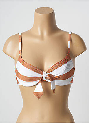 Sutien de costum de baie elasticitate sutien cupe întregi cu decolteu înalt maro MARIE JO femeie