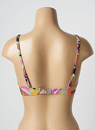 Sutien de costum de baie elasticitate sutien cupe întregi cu decolteu înalt roz ANTIGEL femeie