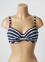 Sutien de costum de baie elasticitate sutien cupe întregi cu decolteu înalt albastru PRIMADONNA femeie