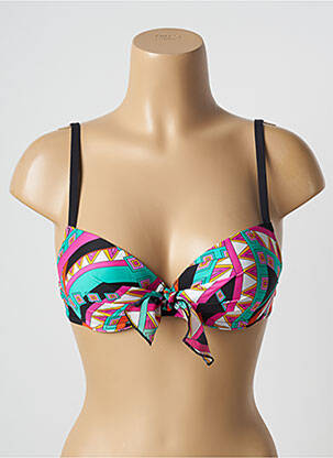 Sutien de costum de baie elasticitate top sutien push-up negru ANTIGEL femeie