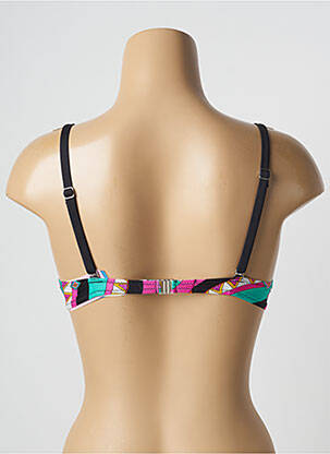 Sutien de costum de baie elasticitate top sutien push-up negru ANTIGEL femeie