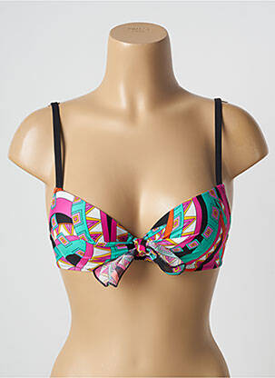 Sutien de costum de baie elasticitate top sutien push-up negru ANTIGEL femeie