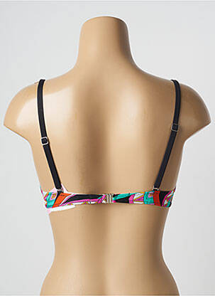 Sutien de costum de baie elasticitate top sutien push-up negru ANTIGEL femeie