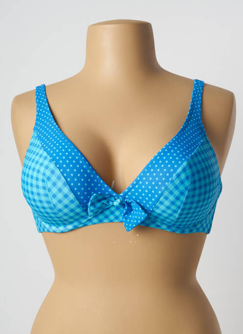 Sutien de costum de baie albastru ANTIGEL femeie