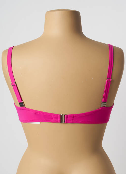 Sutien de costum de baie elasticitate sutien cupe întregi cu decolteu înalt roz ANTIGEL femme