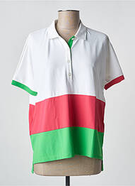 Polo croială dreaptă mâneci scurte alb SAINT JAMES femme