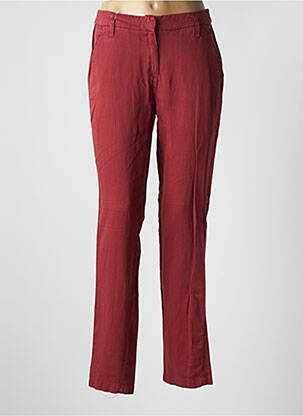 Pantalon chino țesătură poplin mărime normală roșu SAINT JAMES femeie