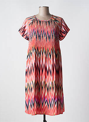 Rochie midi croială fluidă mâneci scurte portocalie BETTY BARCLAY femeie